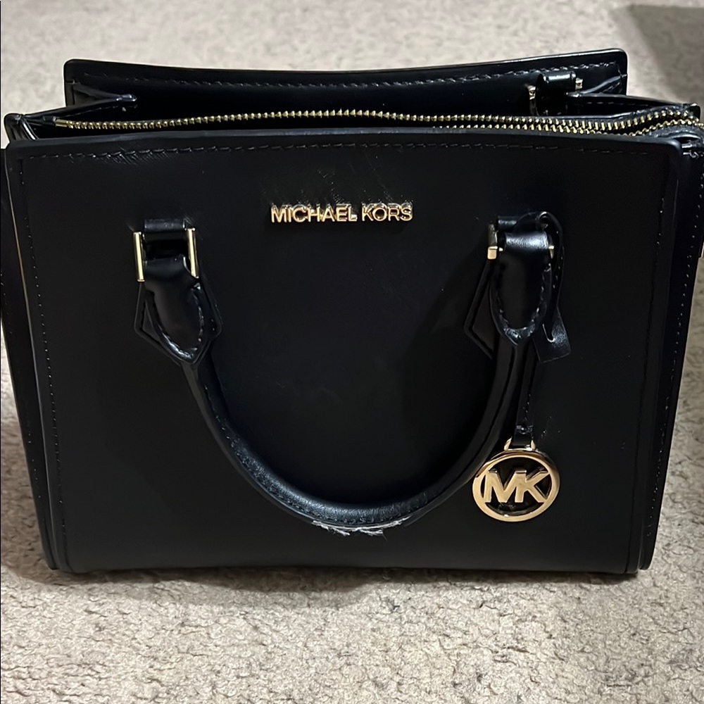 Sheila Medium Faux Saffiano Leather Satchel